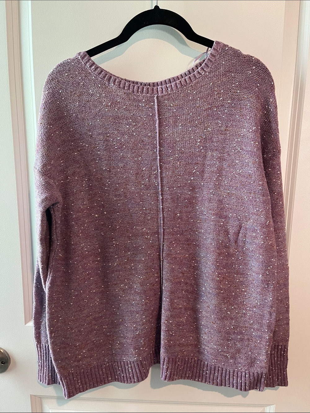 J. Jill Lavender Speckled Crewneck Sweater
